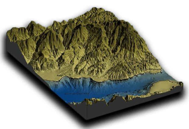 Lidar map of big mountain